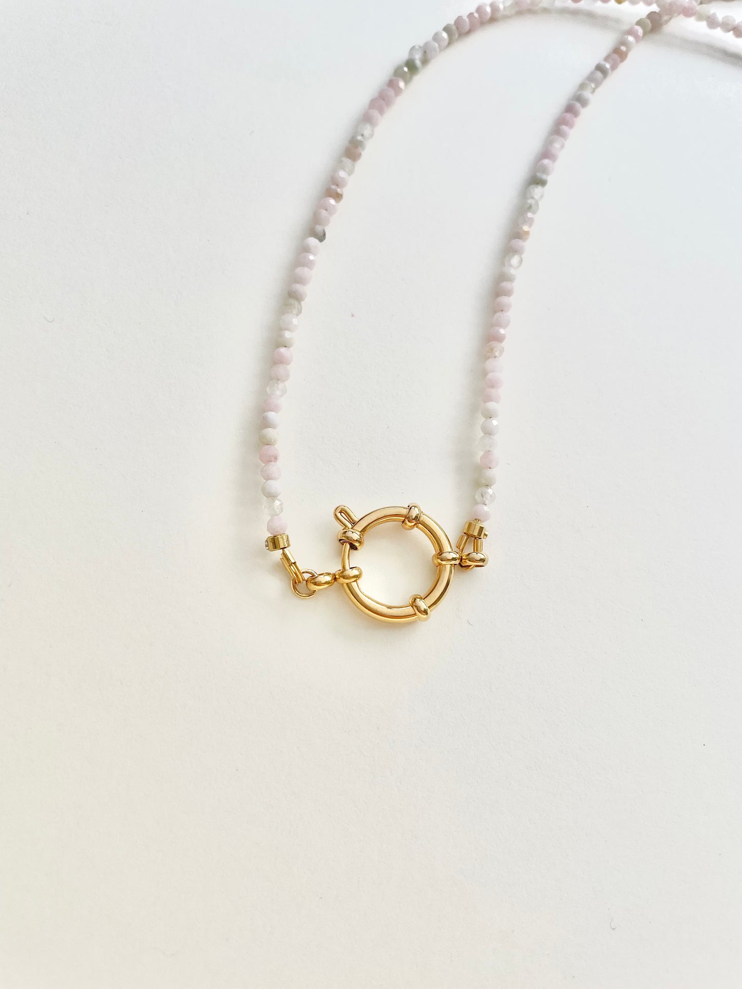 Pink Opal Clasp Chain