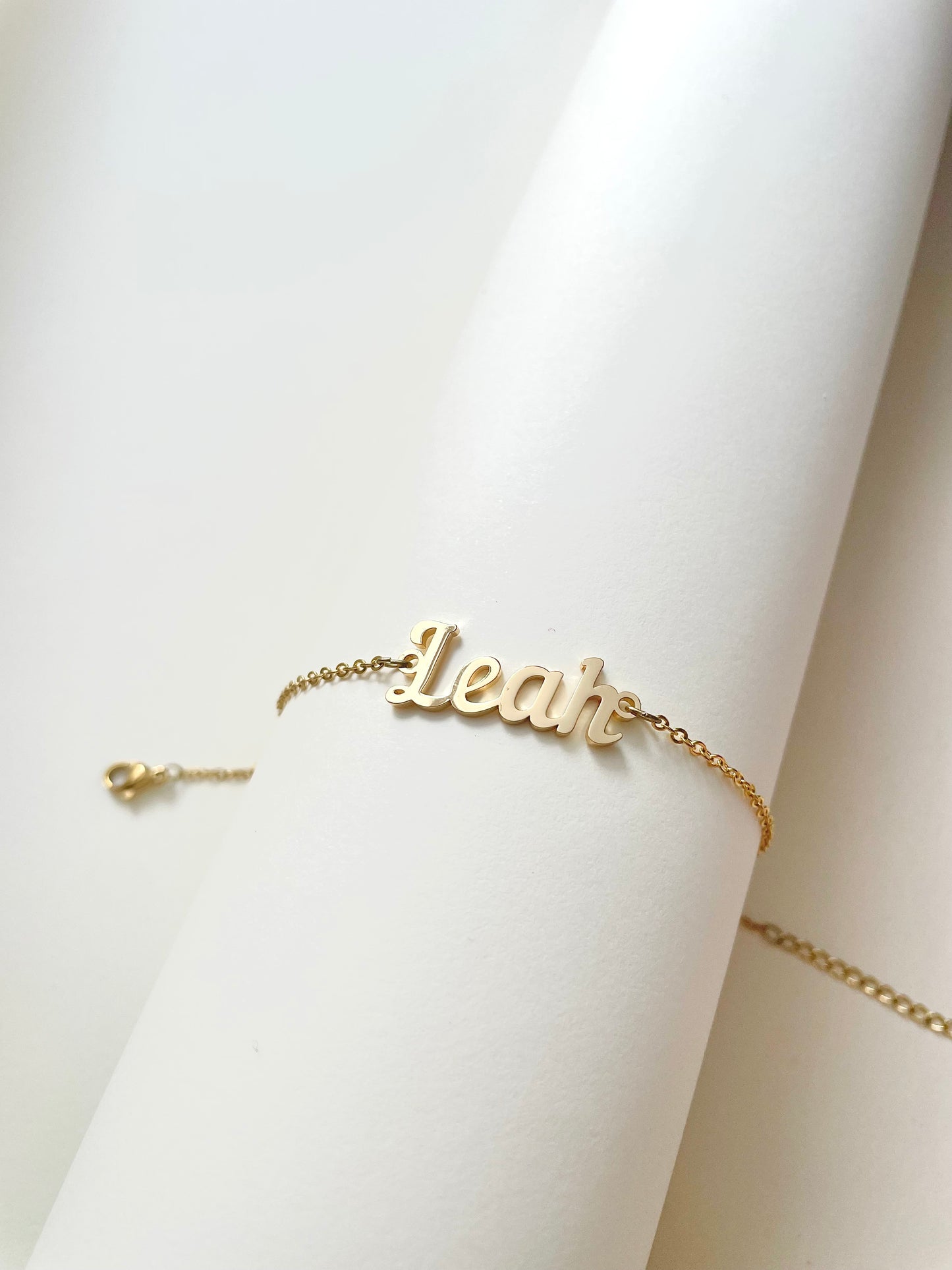 LEAH Name Anklet