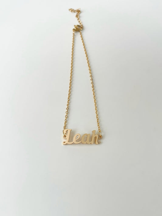 LEAH Name Anklet