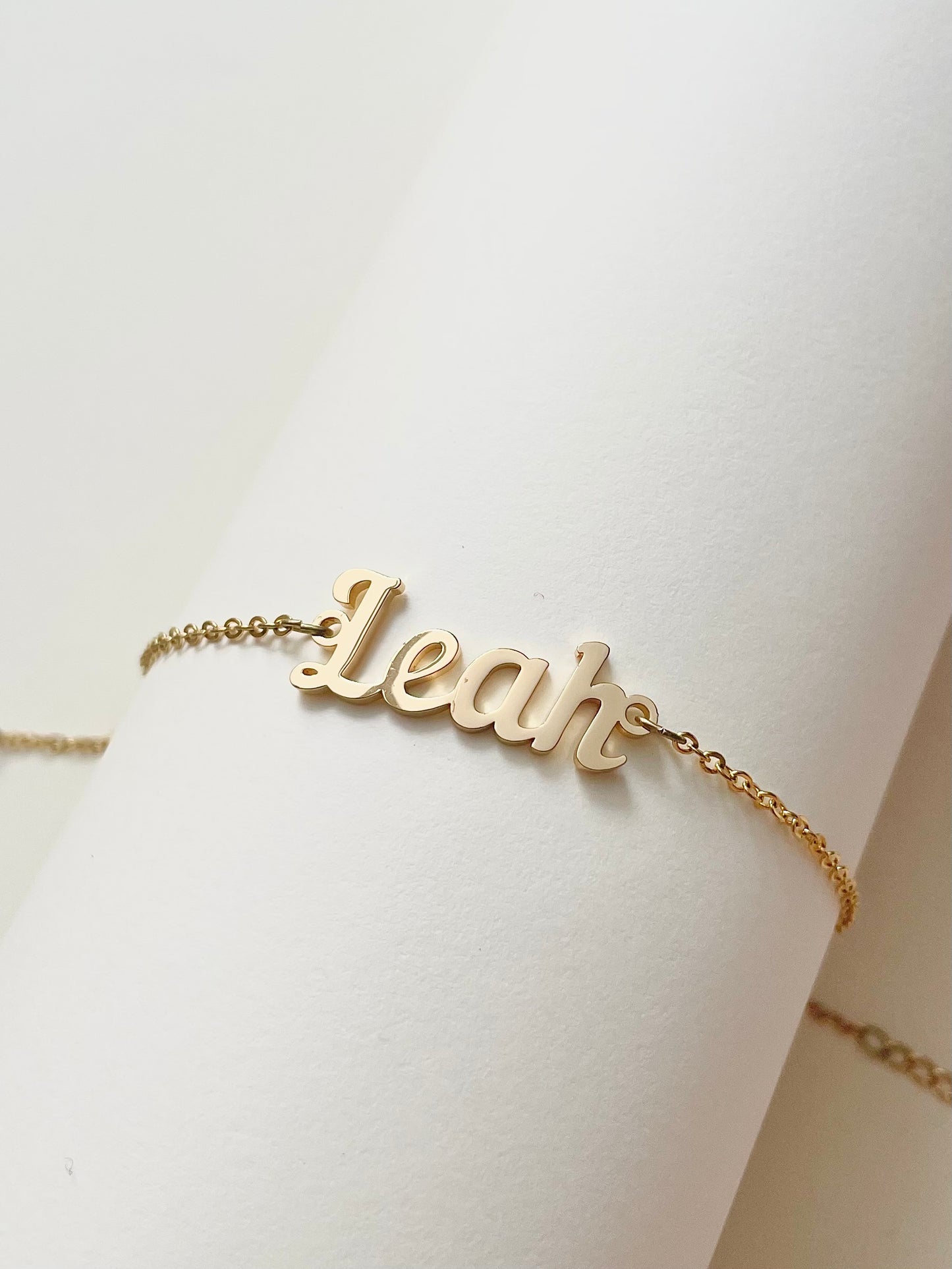 LEAH Name Anklet