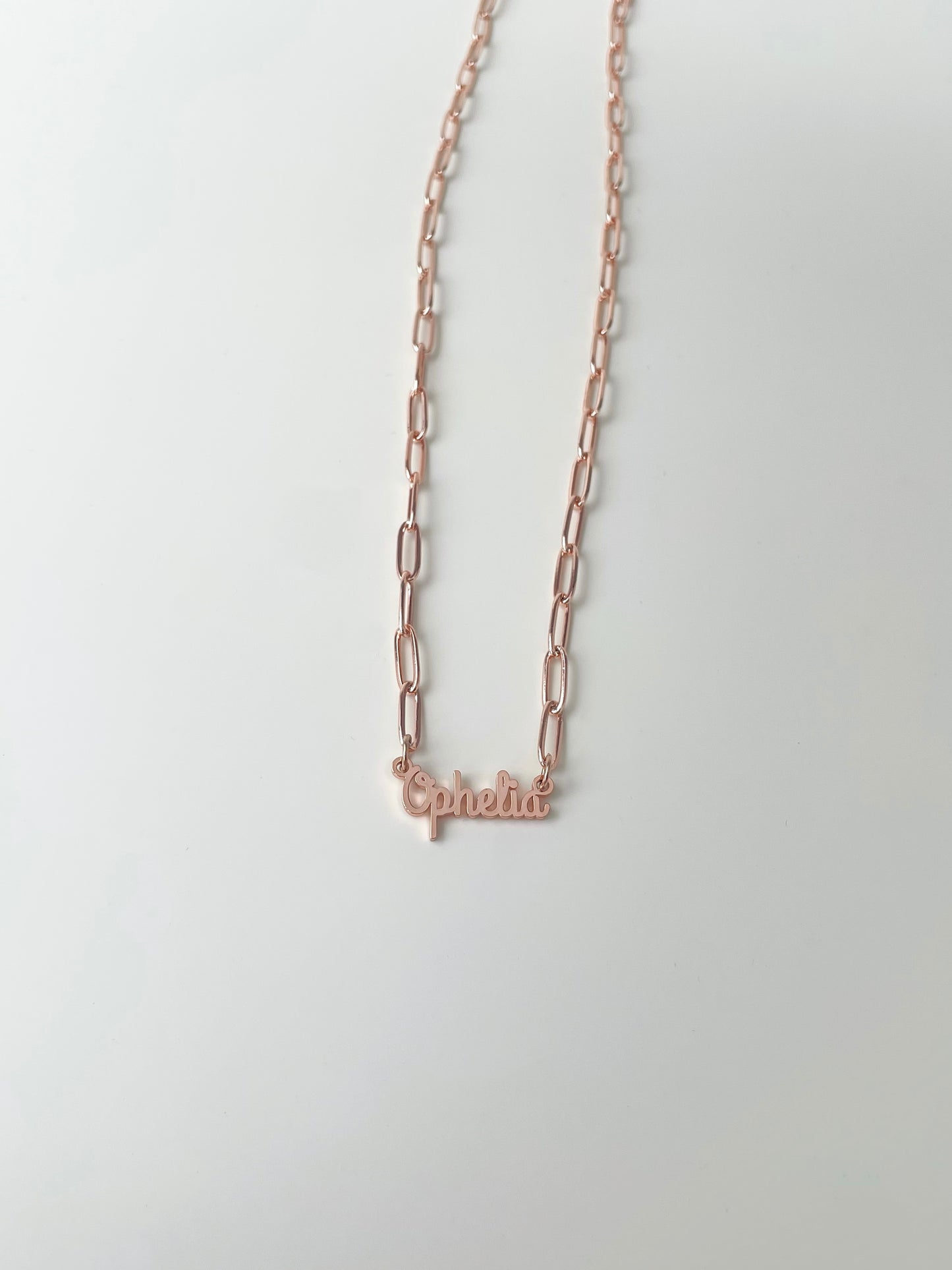 OPHELIA Name Necklace (Rose Gold)