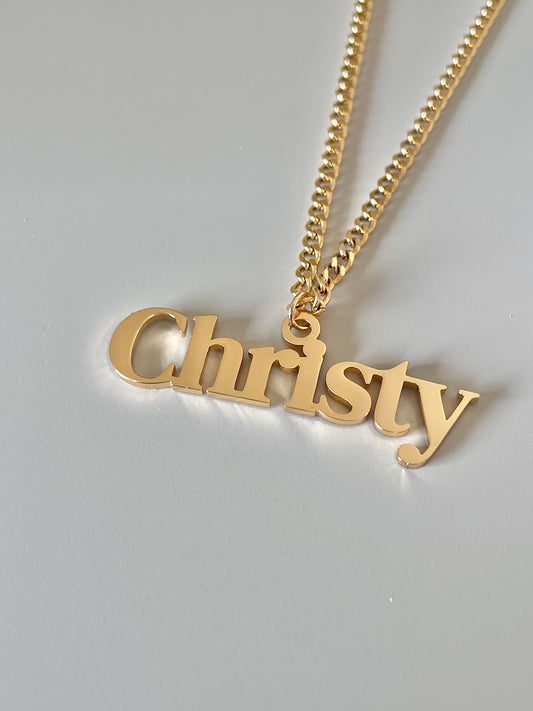 golden Christy name pendant