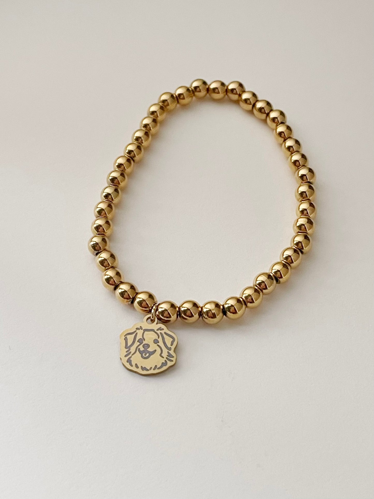 Gold Beads Pet Bracelet
