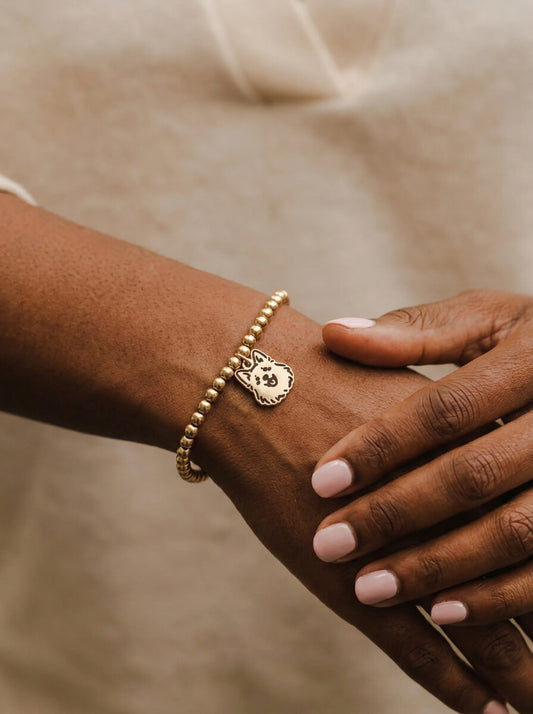 Gold Beads Pet Bracelet