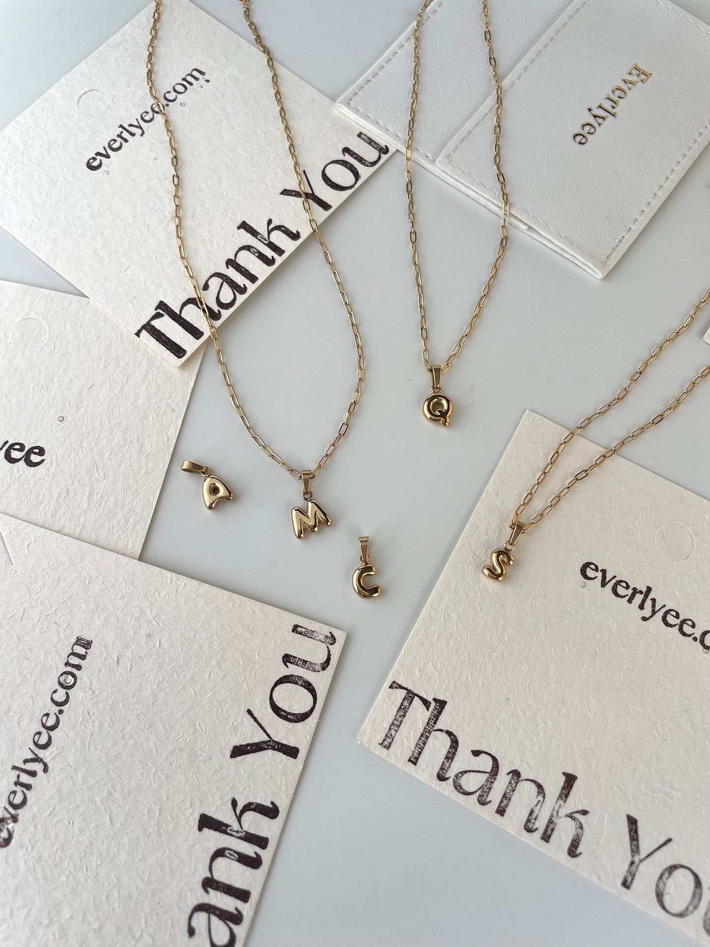 Mini Bubble Initial Necklace