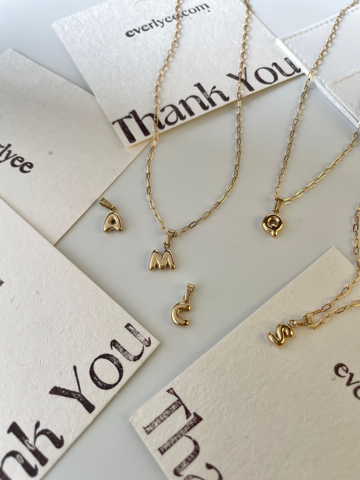 Mini Bubble Initial Necklace