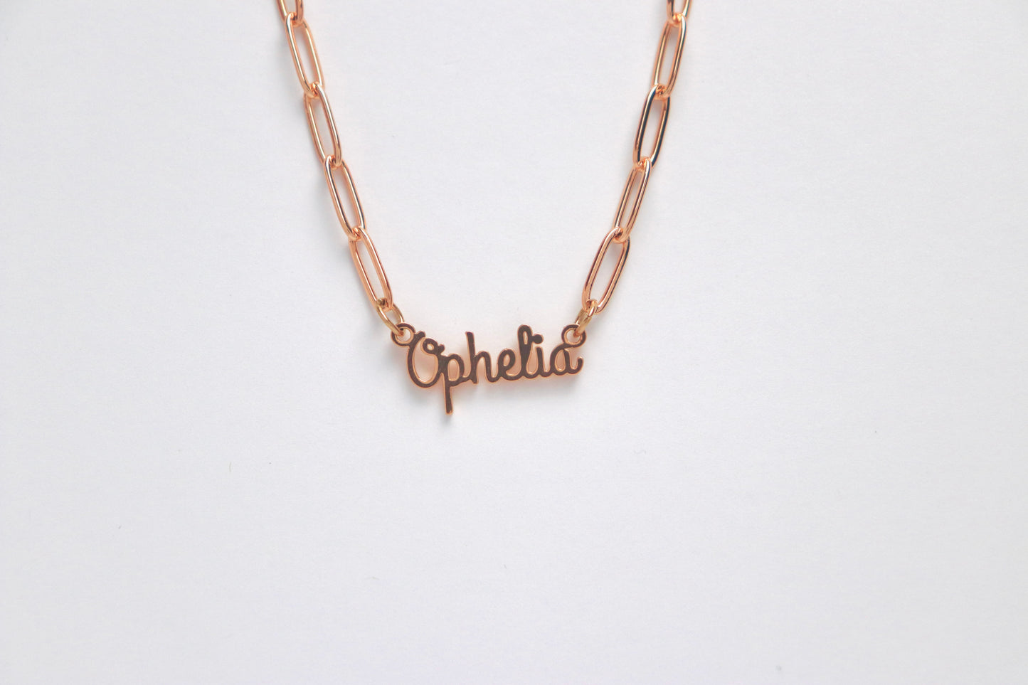 OPHELIA Name Necklace (Rose Gold)