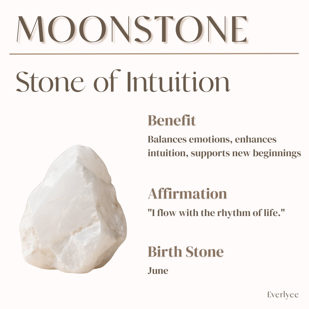 Moonstone Clasp Chain with Customized Name Charm