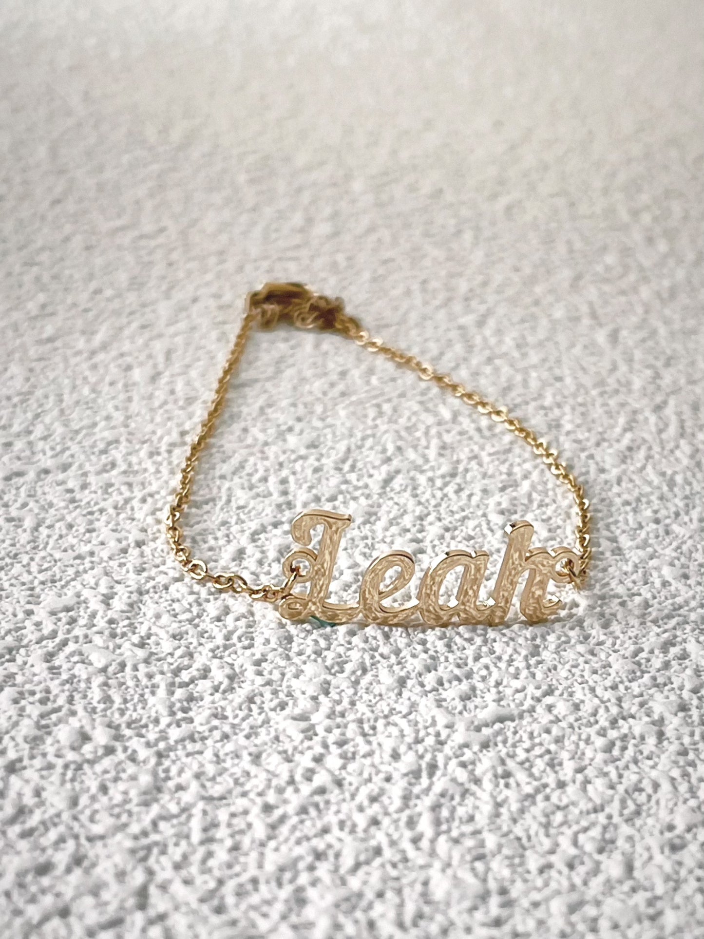 LEAH Name Anklet