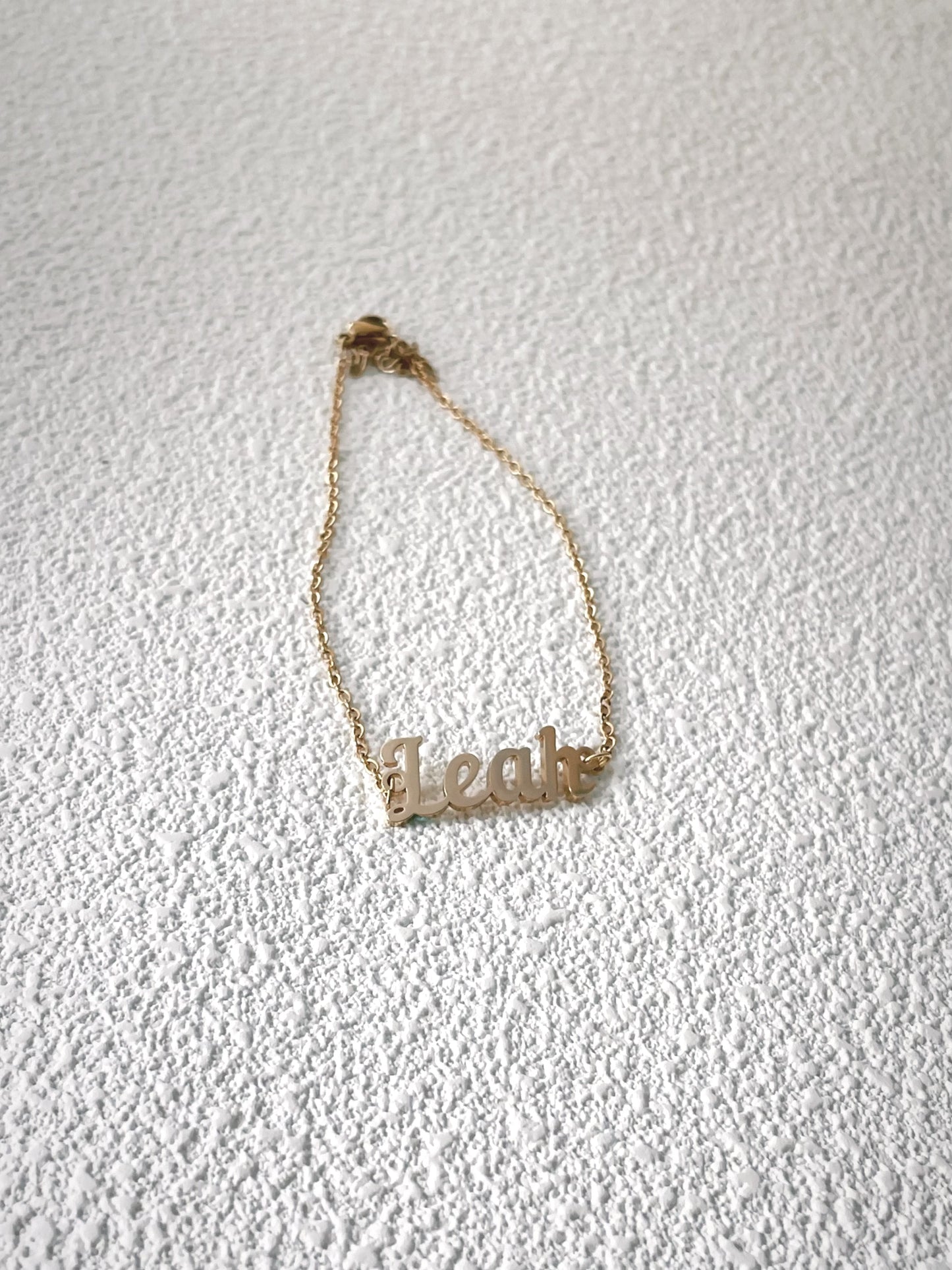 LEAH Name Anklet