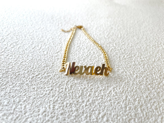 NEVAEH Name Anklet
