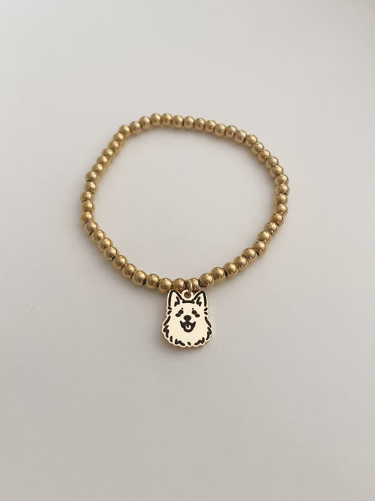 Gold Beads Pet Bracelet