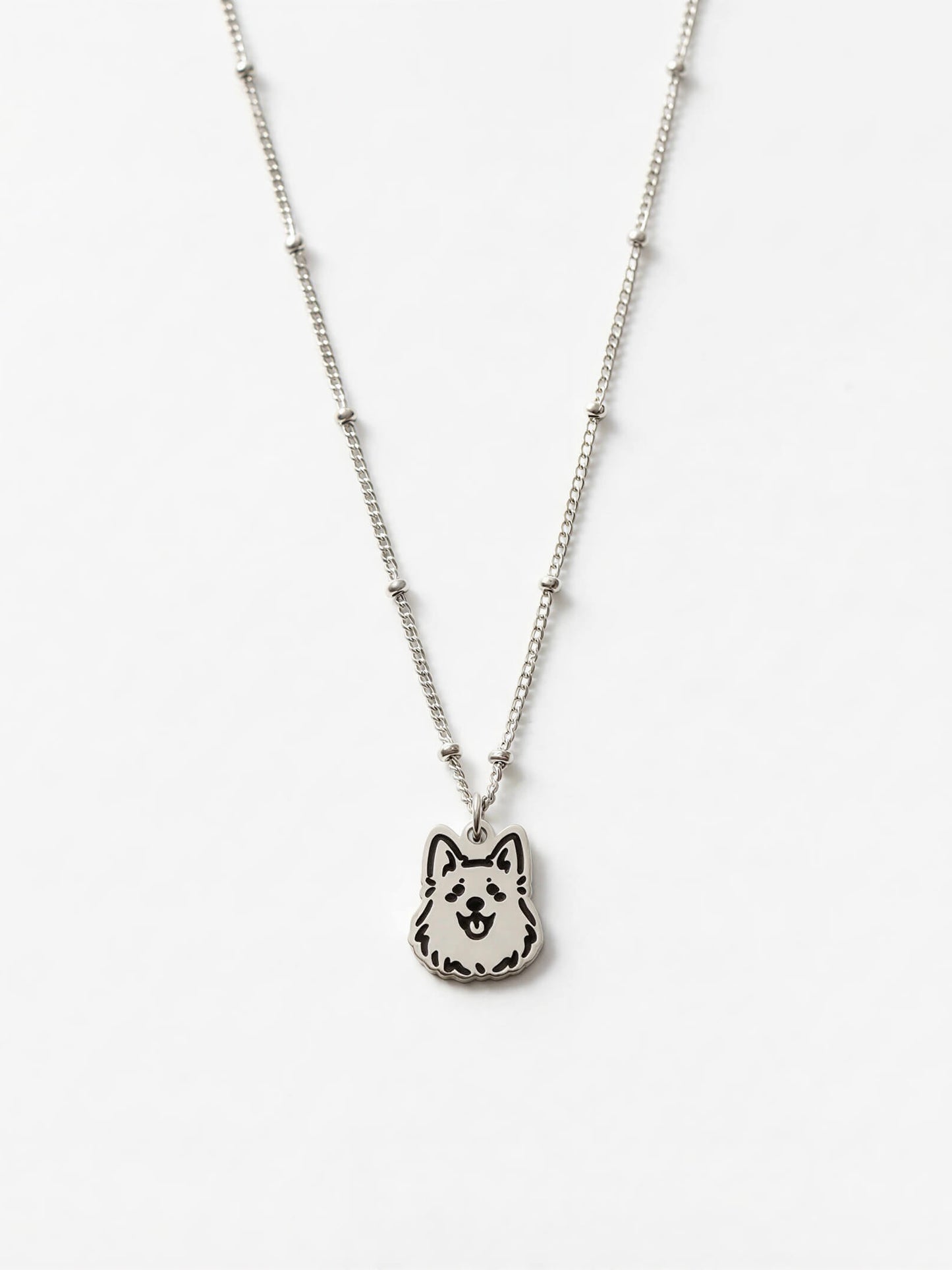 Pet Portrait Beaded Chain Necklace