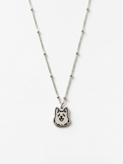 Pet Portrait Beaded Chain Necklace