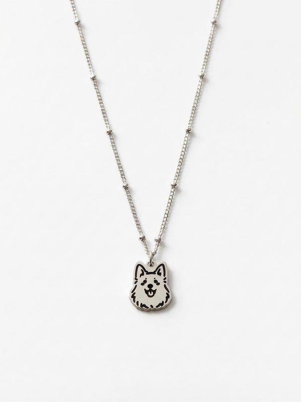 Pet Portrait Beaded Chain Necklace
