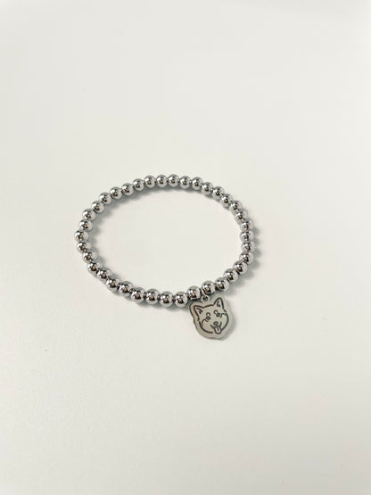 Beads Pet Bracelet (Silver Finishes)