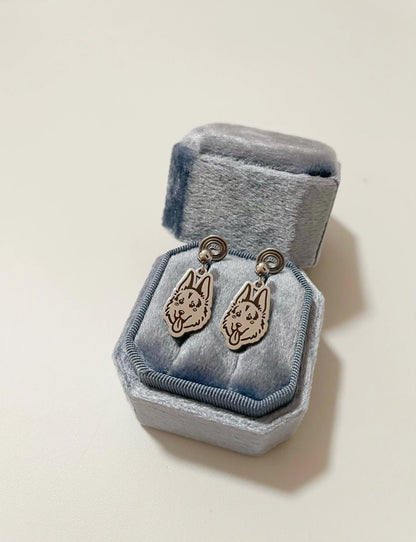 Pet Portrait Clip-on Earrings with Mosquito Clip