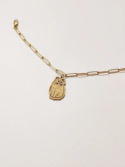 Furry Friends Clip Chain Bracelet (Gold)