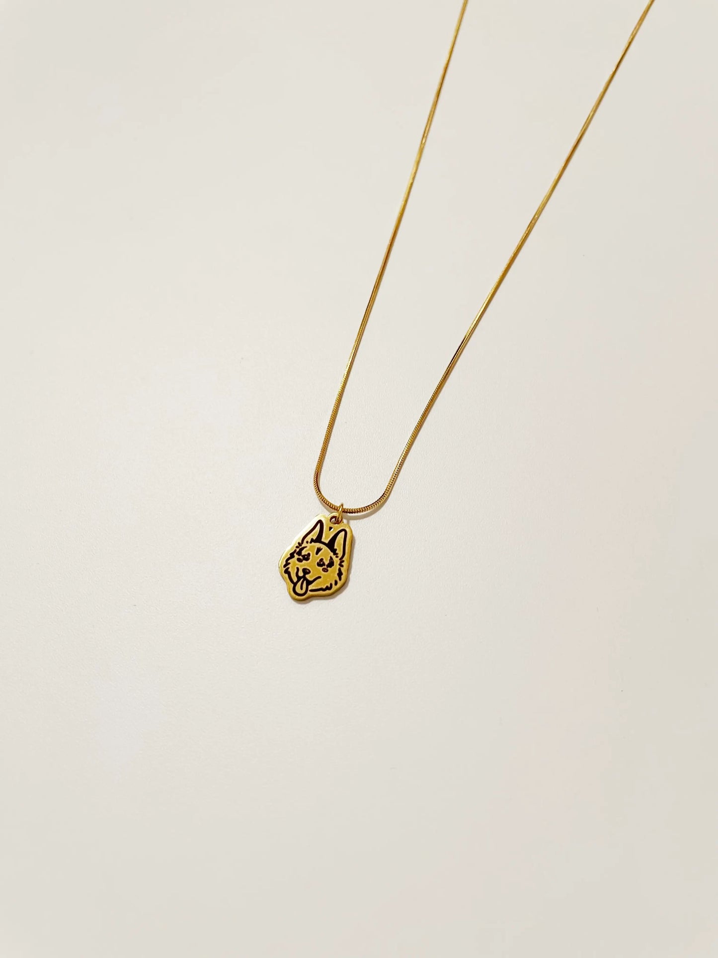 Pet Portrait Box Chain Necklace