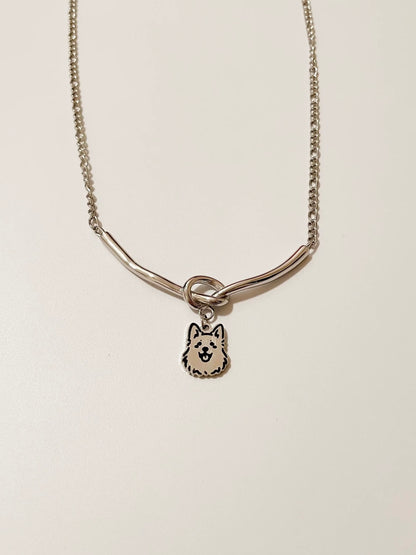 The Love Knot - Pet Portrait Necklace