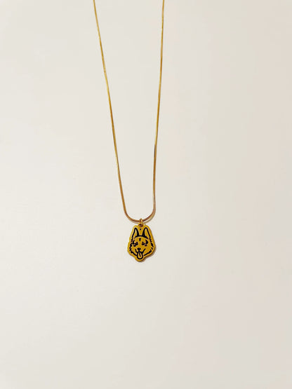 Pet Portrait Box Chain Necklace