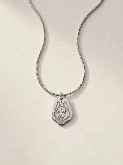 Pet Portrait Herringbone Chain Necklace