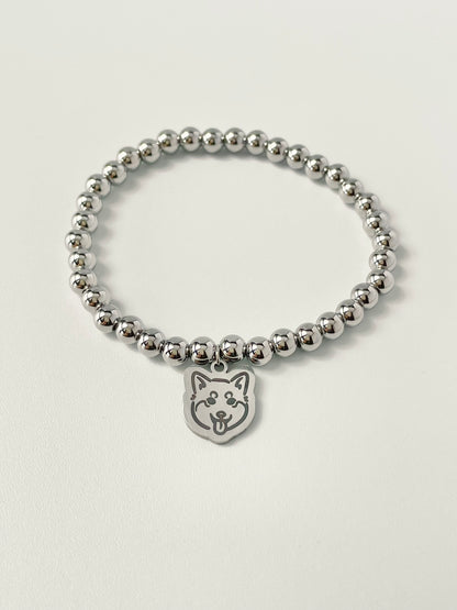 Beads Pet Bracelet (Silver Finishes)