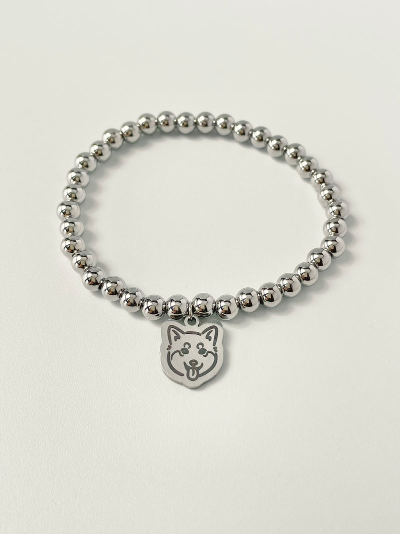 Beads Pet Bracelet (Silver Finishes)