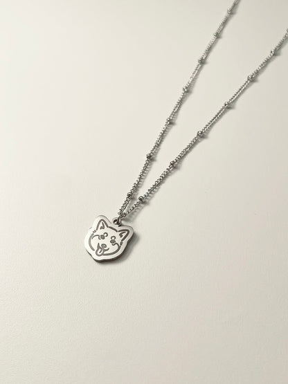 Pet Portrait Beaded Chain Necklace