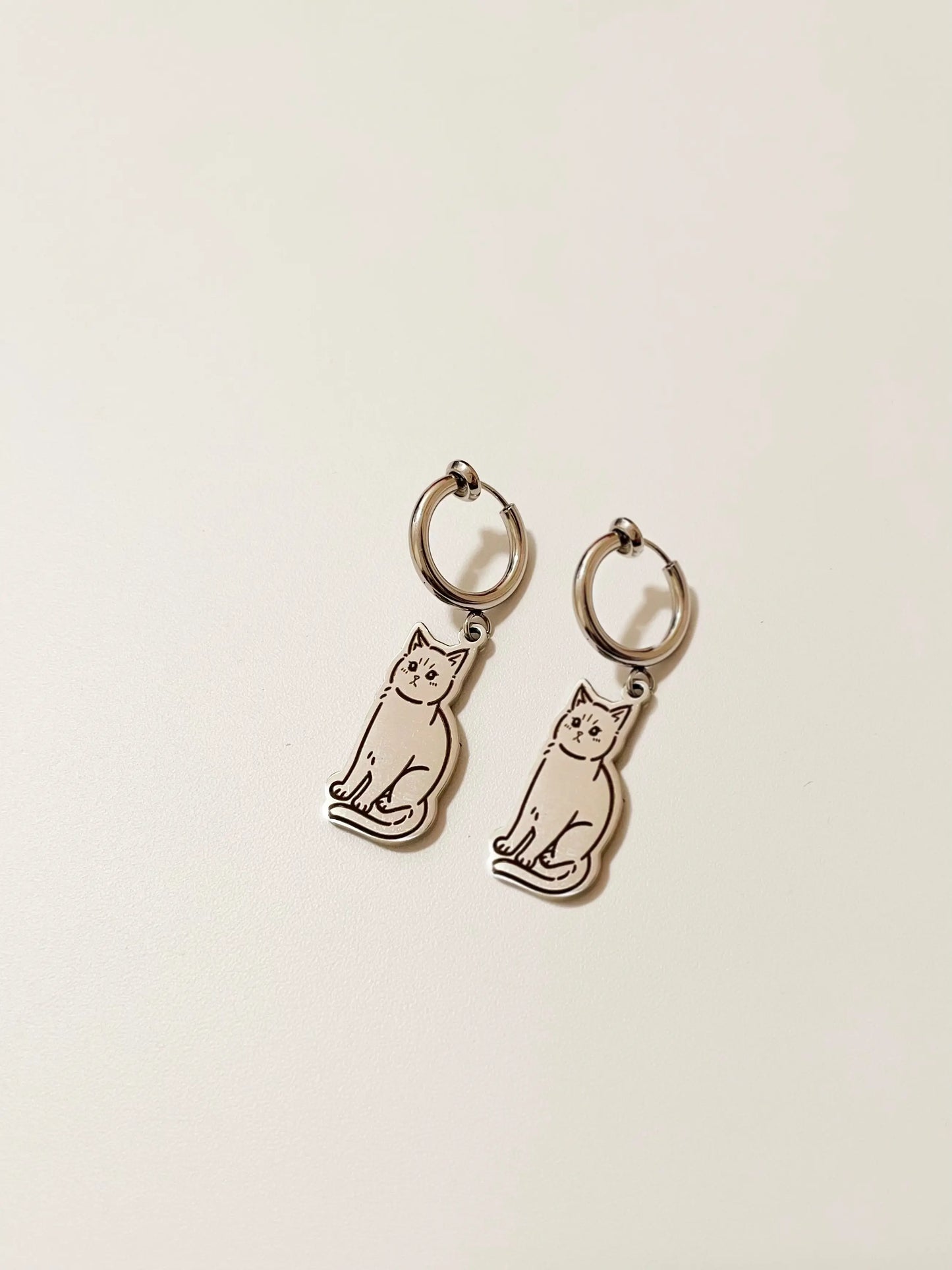 Pet Portrait Clip-on Earrings with Sliding Spring