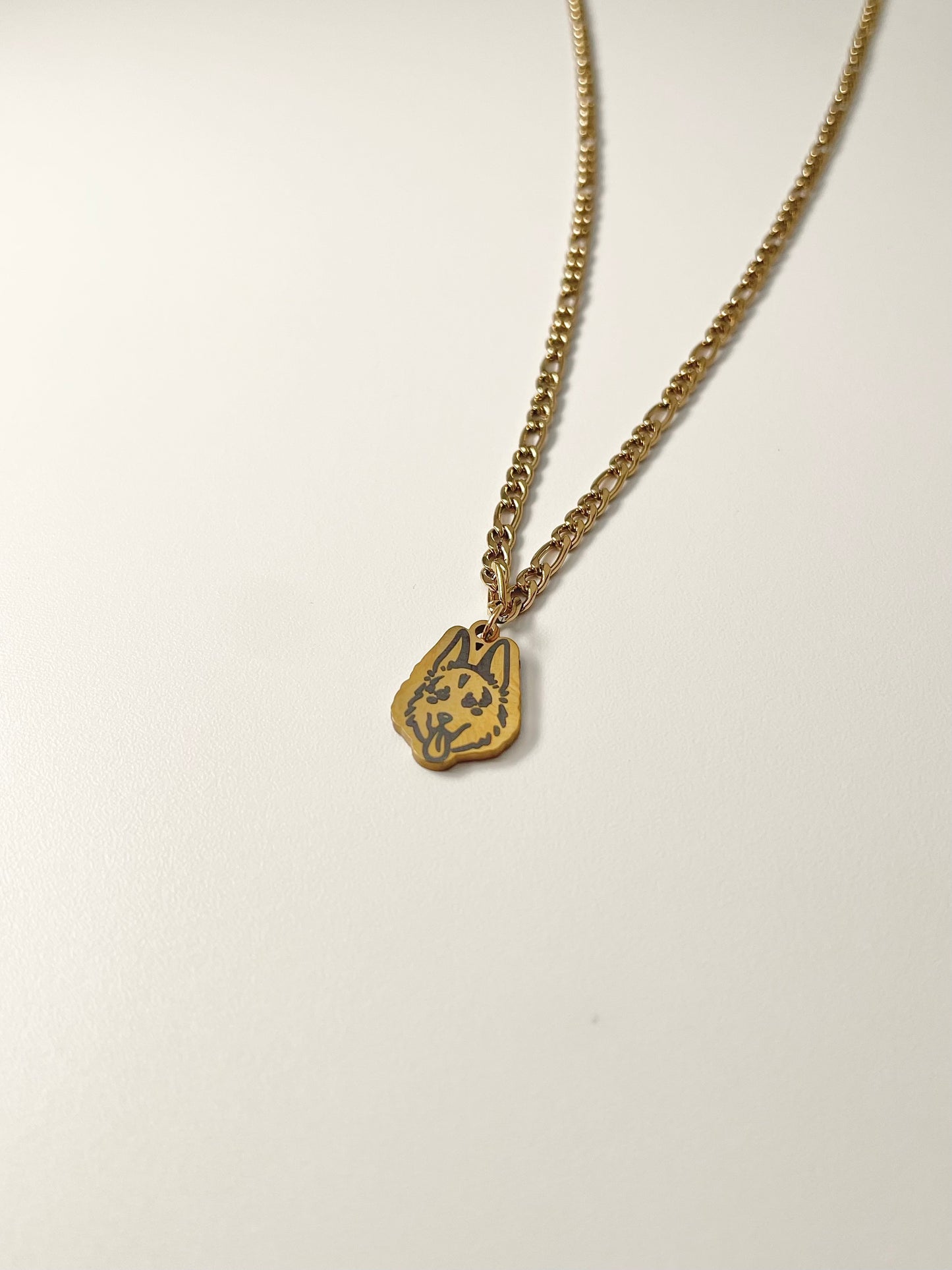 Pet Portrait Figaro Chain Necklace