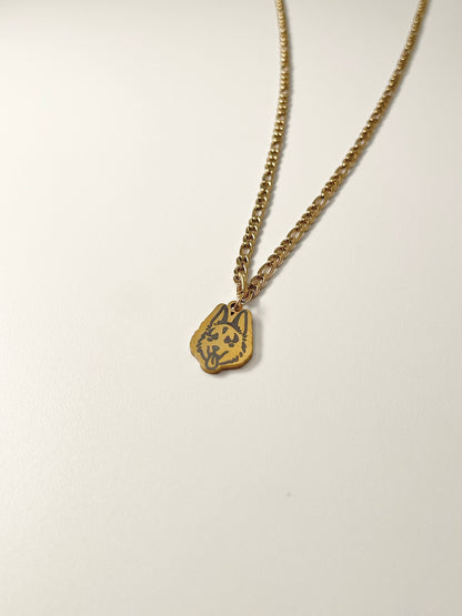 Pet Portrait Figaro Chain Necklace