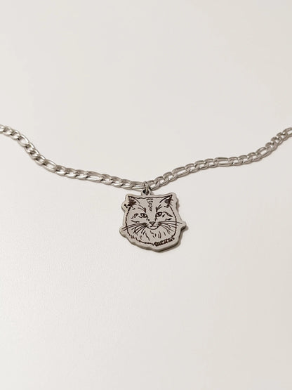 Furry Friends Figaro Chain Bracelet (Silver)
