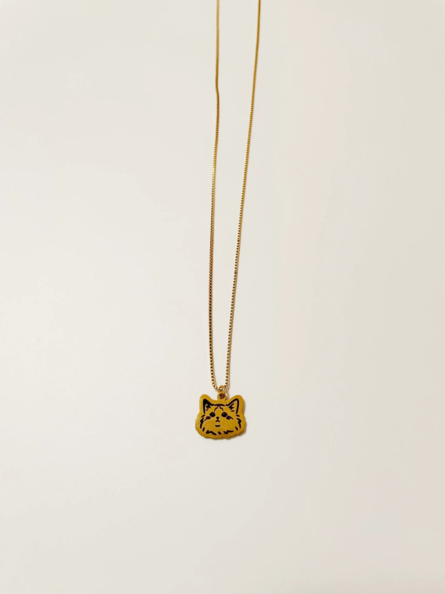 Pet Portrait Herringbone Chain Necklace