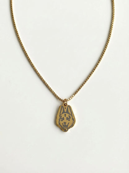 Pet Portrait Box Chain Necklace