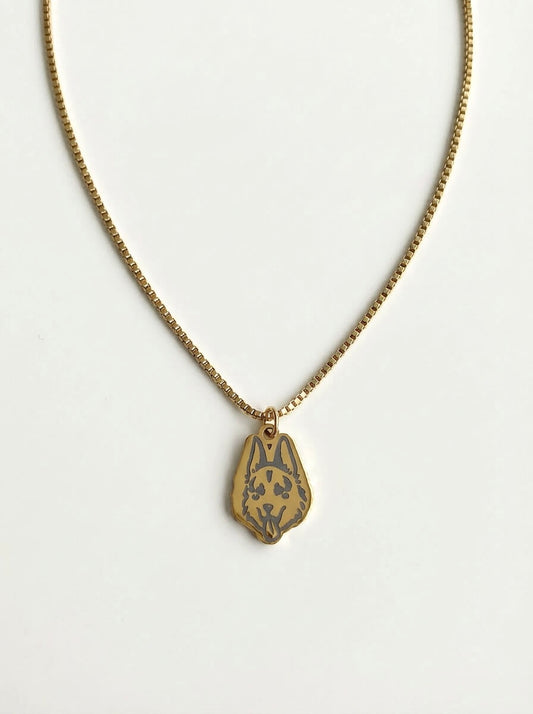 Pet Portrait Box Chain Necklace