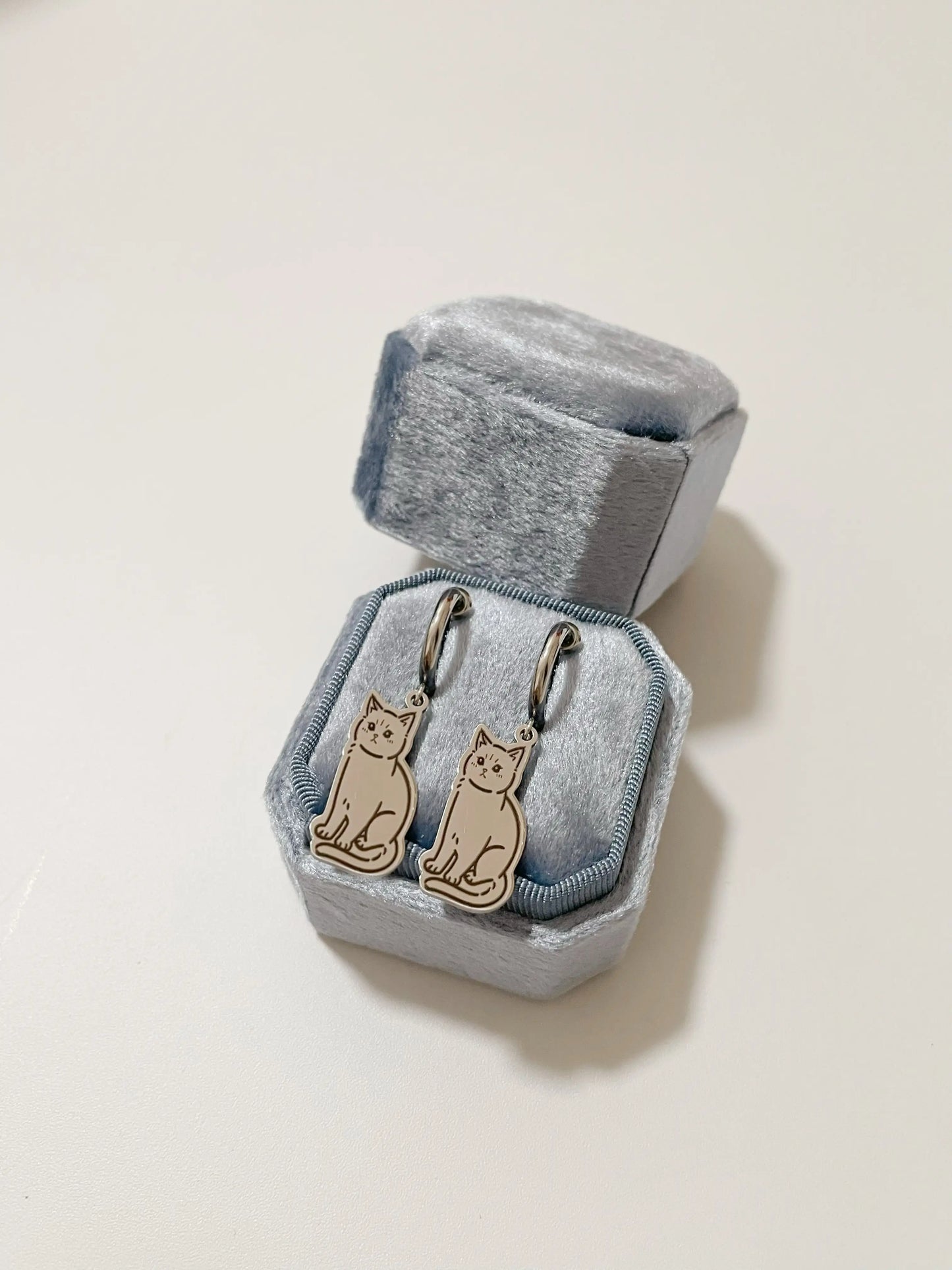 Pet Portrait Clip-on Earrings with Sliding Spring