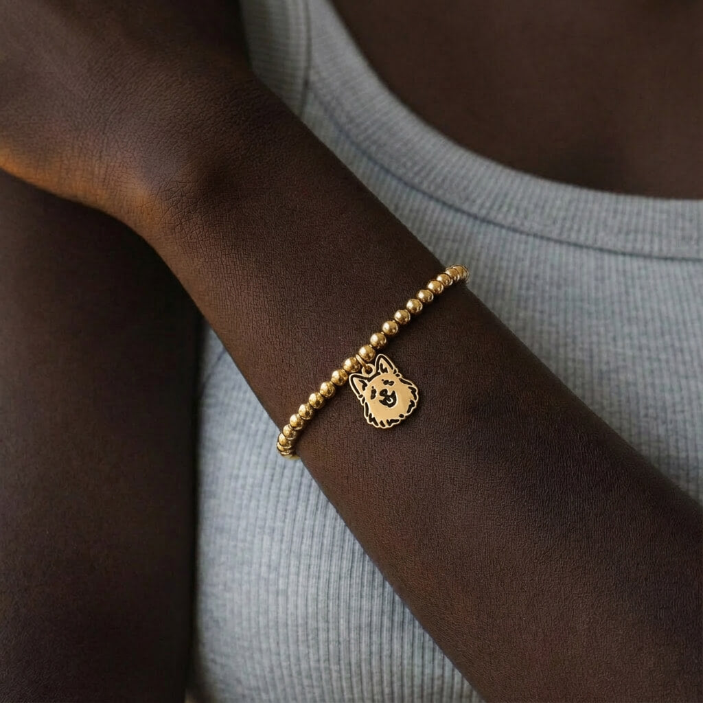 Gold Beads Pet Bracelet