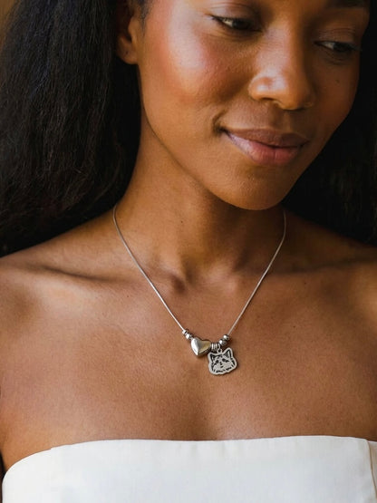 Paw and Heart Necklace