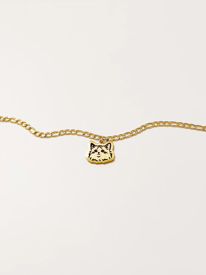 Furry Friends Figaro Chain Bracelet (Gold)