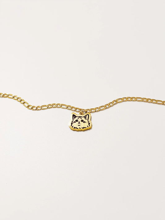 Furry Friends Figaro Chain Bracelet (Gold)