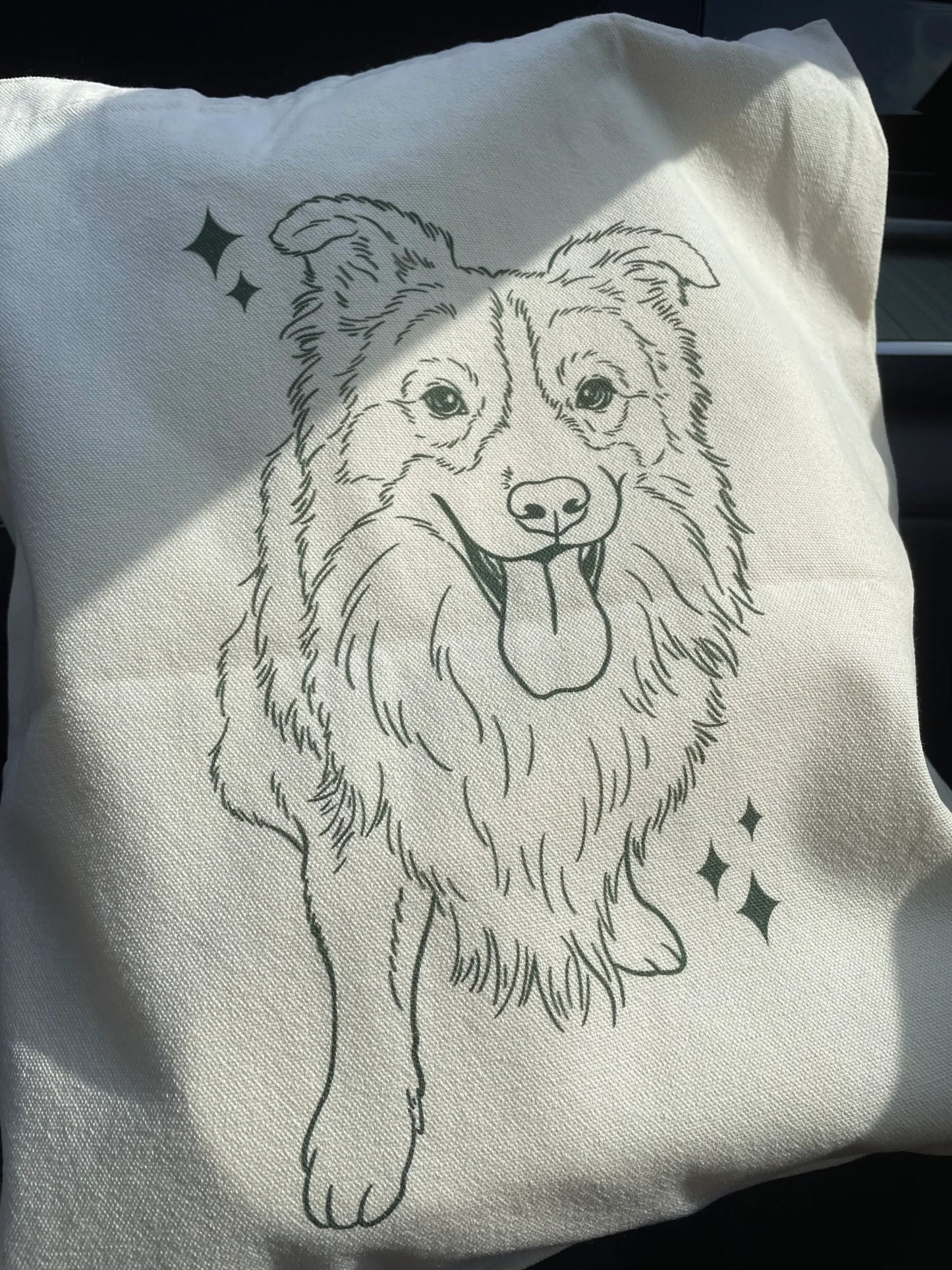 Custom Pet Portrait Tote Bag (Double-Sided)
