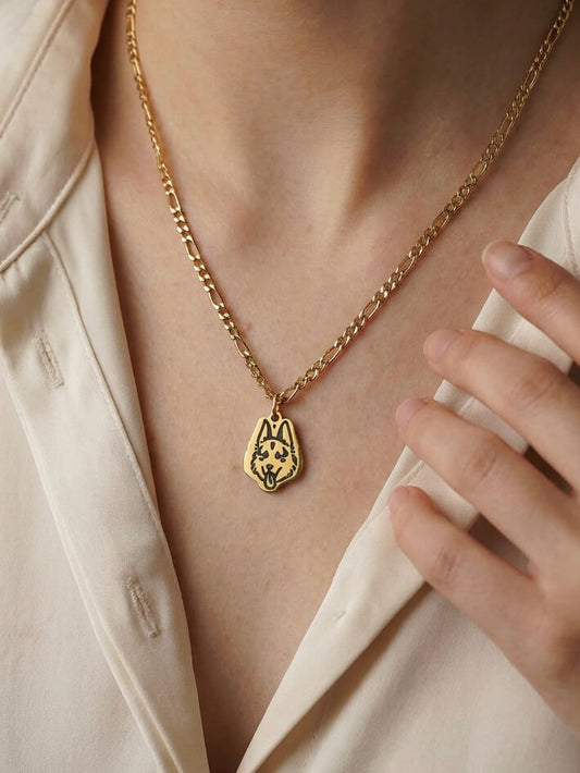 Pet Portrait Figaro Chain Necklace