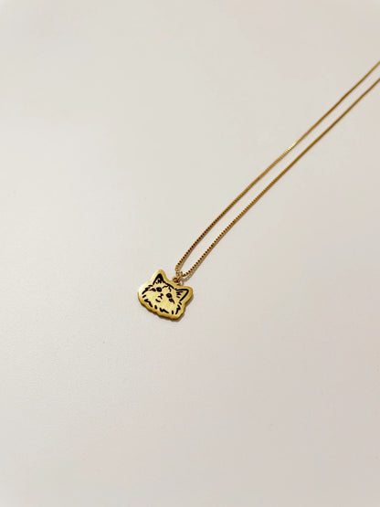 Pet Portrait Herringbone Chain Necklace