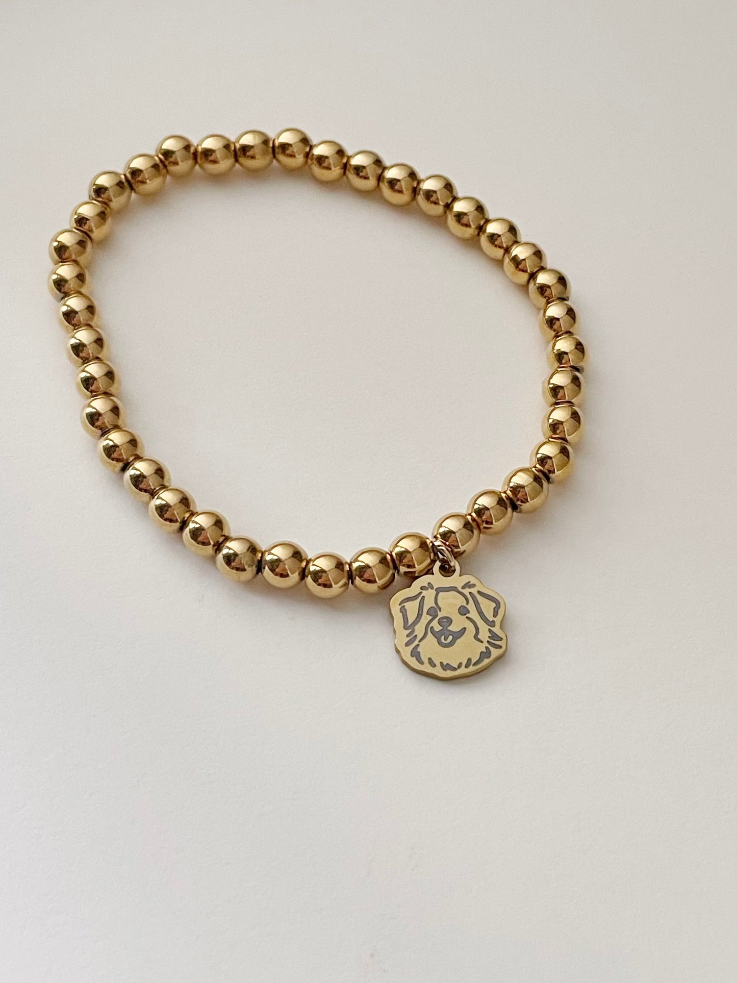 Gold Beads Pet Bracelet