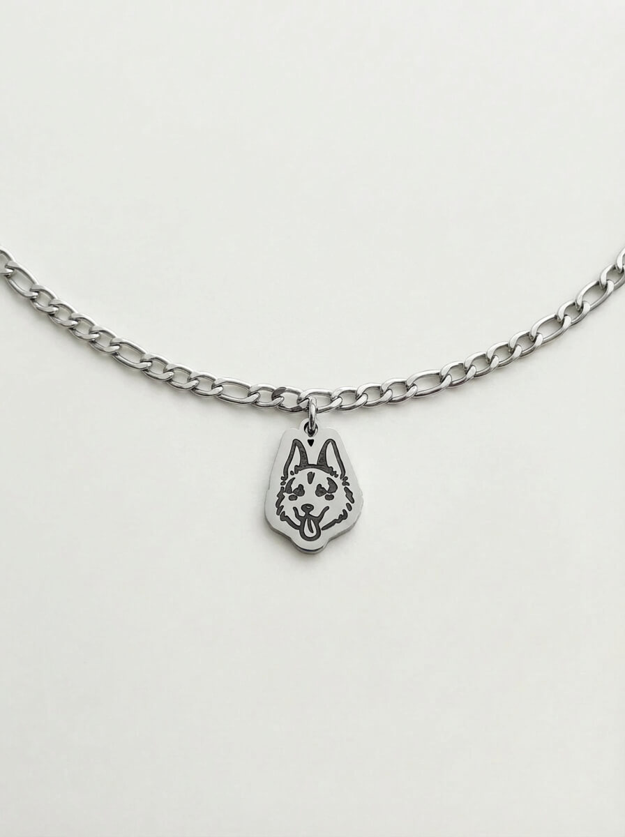 Pet Portrait Figaro Chain Necklace