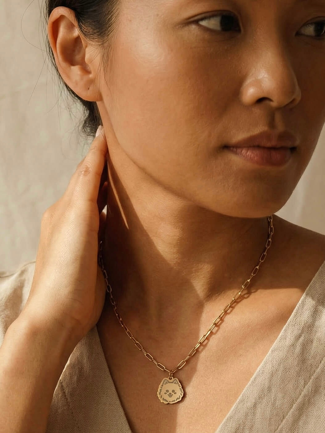 Pet Portrait Mini Clip Chain Necklace