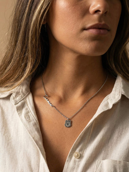 Pet Portrait Name Necklace