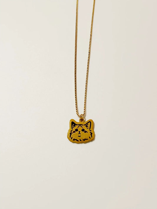 Pet Portrait Herringbone Chain Necklace