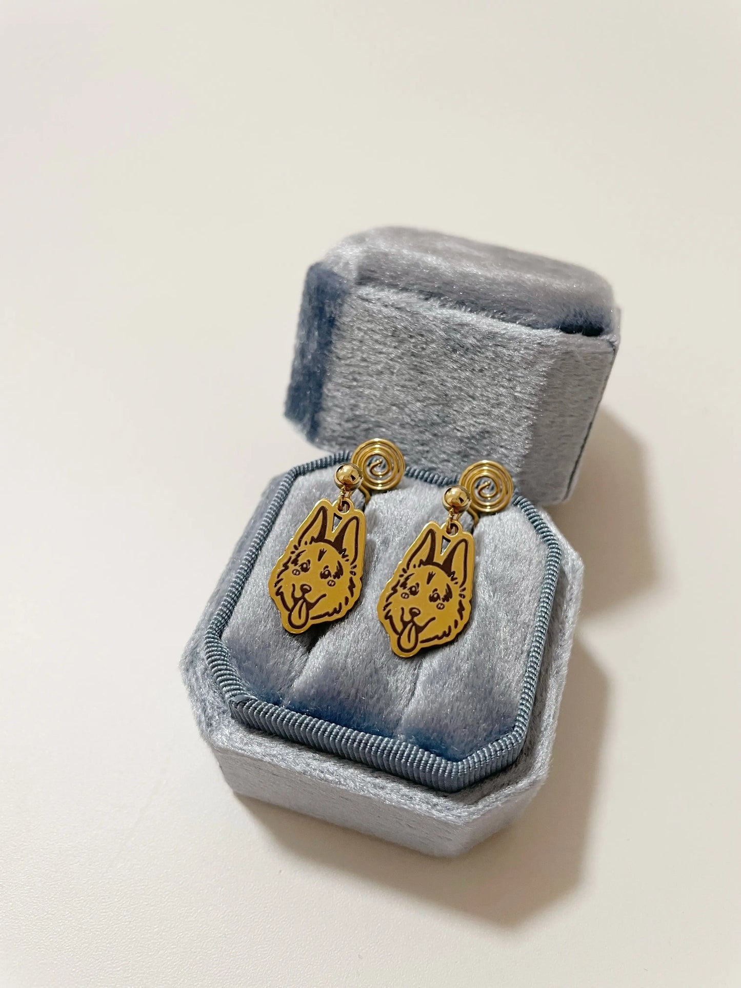 Pet Portrait Clip-on Earrings with Mosquito Clip